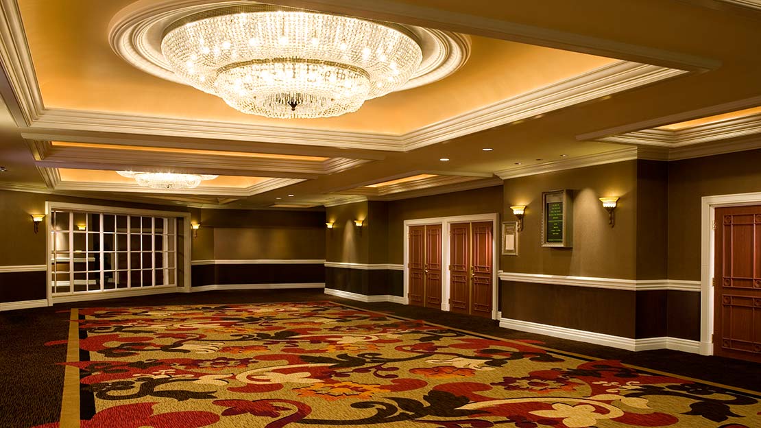 the foyer inside the hotel