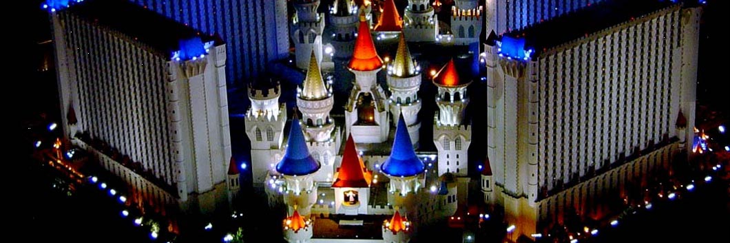 aerial view of castle-like hotel